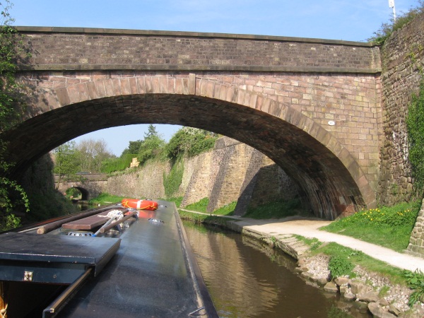Town walls by canal at Macclesfield