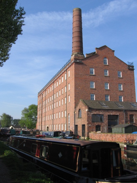 Restored mill by Macclesfield canal
